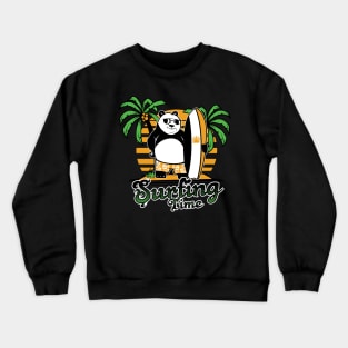 Surfing Panda Crewneck Sweatshirt